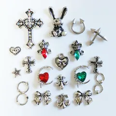 クリスマス限定⑦　ネイルパーツ　ロック　サブカル　ゴシック　まとめ売り