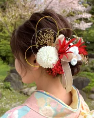 ●成人式 結婚式　卒業式　高級造花　前撮り　髪飾り　振袖　和装　着物　袴 和装