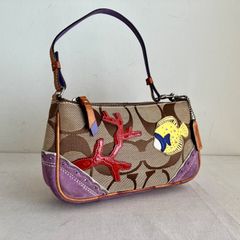❤激レア❤COACHシグネチャー アクセサリーポーチ 魚 サンゴ パッチ 