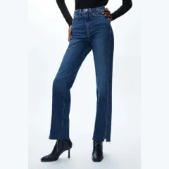 ザラ デニム 新品 リラックスド スリム