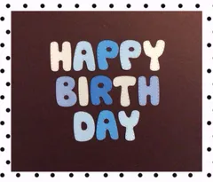 手作りアルバム仕掛け•パーツ　大きい文字　誕生日6