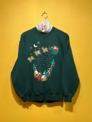 90s M USA クリスマス トゥ ナッツ サンタ グラフィック ヴィンテージ スウェット