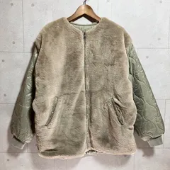 FREAK'S STORE フリークスストア リバーシブル ファージャケット キルティングジャケット アウター FREE ベージュ カーキ レディース SG376-3