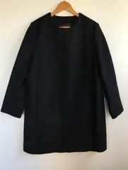 インディヴィ ノーカラーコート レディース ブラック 2992202511220022