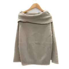 ロペピクニック ROPE Picnic ニット カットソー 長袖 オフショルダー 38 M グレージュ /YK3