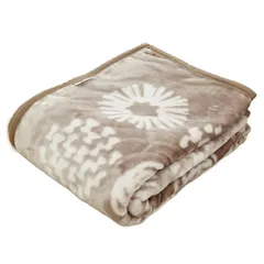 西川 毛布 シングル 冬 【3億円売れた】 掛け毛布 ニューマイヤー 140×200cm 洗える サークル柄 ブラウン マイヤー 冬用 春 秋 あったか 約1.2kg かわいい ブランケット 軽量 軽い 節電