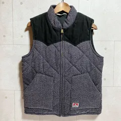 BEN DAVIS ベンデイビス 中綿 ベスト アウター コーデュロイ 切替 キルティングベスト M ダウンベスト ネイビー ブラック 黒 メンズ SG377-3