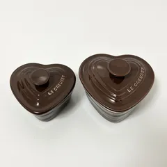 Le Creuset ル・クルーゼ 耐熱容器 ラムカン・ダムール フタ付き ブラウン ハート 耐熱 耐冷 電子レンジ オーブン 対応のサムネイル