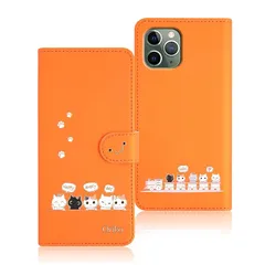 Qribo iPhone 11 Pro ケース 手帳型 アイホン11 Pro ケース 手帳型 アイホン11プロ カバー シンプルなのに可愛いデザイン エンボス加工猫柄 うれしい気持ち 5.8インチ対応 いphone11 pro スマホケース iPhone11p