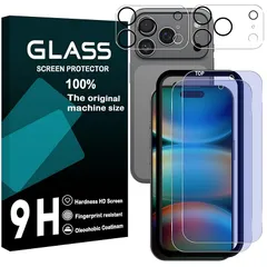 Tzciz ガラスフイルム 対応 iPhone 17 Pro Max 用の フイルム ブルーライトカット ガイド枠付き 【2+2枚セッ- AGC旭硝子】 iPhone17promax フイルム + レンズフィルム アイホン 17 プロ マックス 液晶保護フィル