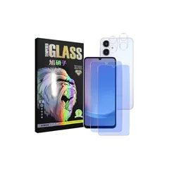 Galaxy A25 5G SC-53F SCG33 フイルム ブルーライトカット 指紋認証対応 【2+2 枚セット-国産AGC旭硝子素材】 galaxy a25 ガラスフイルム（２枚入り）+ レンズフィルム （２枚入り） ギャラクシーA25 液晶 保護フィル