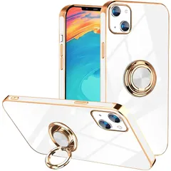 iPhone 15 Plus 用 ケース 耐衝撃 リング付き 液状シリコン TPU Phone15 plus スマホケース 米軍MIL規格取得 薄型 軽量 衝撃吸収 防指紋 スタンド機能 ストラップホール付き サラサラ触り心地 6.7インチ アイフォン 15 