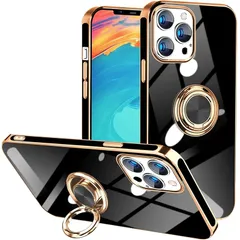 iPhone 14 Pro 用 ケース 耐衝撃 リング付き 液状シリコン TPU iphone 14 pro スマホケース 米軍MIL規格取得 薄型 軽量 衝撃吸収 防指紋 スタンド機能 ストラップホール付き サラサラ触り心地 6.1インチ アイフォン14 P