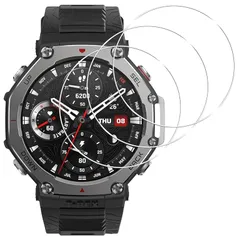 【3枚セット-高 品質】対応 Amazfit T-Rex 3 フイルム Amazfit T-Rex 3 ガラスフィルム 保護フィルム 画面保護シート 液晶シール カバー 液晶保護 ソフト 【 PET複合材 炭素繊維 3Dカバー 耐衝撃 超薄 気泡ゼロ 高感度 