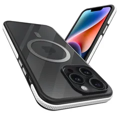 coiwantung iPhone 13 Pro MagSafe ケース 耐衝撃 滑り止め アイフォン 13Pro スマホケース 【新しい衝突防止ストリップ設計】［フォーインワン構造設計］米軍MIL規格 カバー 軽量 ワイヤレス充電対応 半透明 滑り止めエッジ
