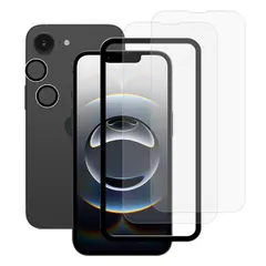 KPNS アンチグレア 日本素材製 iphone 16e 用 さらさら ガラスフィルム サラサラ 強化ガラス 反射防止 指紋防止 指滑り ゲーム用 保護フィルム【2+2枚セット】ガイド枠付き