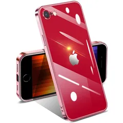 iPhone SE3/SE2 ケース クリア 第3/2世代 耐衝撃アイフォンSE3/SE2/8/7 カバー 透明 メッキ加工 ワイヤレス充電 薄型 柔らかい 軽量 TPU 黄変防止 ファッション ソフトケース 人気 保護カバー(ローズゴールド)