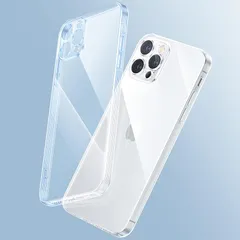 SATLITOG 用の iPhone 12 Pro Max ケース クリア 耐衝撃 アイフォン12 pro Max 透明 カバー 薄型 軽量 TPU ソフトケース 人気 保護カバー (全透明)