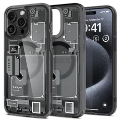 Spigen 【創業18年の技術力】 iPhone 15 Pro Max ケース クリア MagSafe対応 米軍MIL規格 ウルトラ・ハイブリッド・マグフィット ACS06582 (ゼロ・ワン)