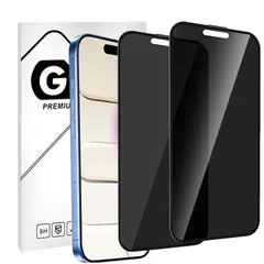 【2枚セット 360°覗き見防止】LXBESOS For iPhone Air 用 ガラスフィルム 上下左右 360°覗き見防止 い全方向 対応 アイフォン Air フィルム プライバシー保護 画面保護 指紋防止 飛散防止 日本旭硝子製 気泡ゼロ 撥油性 貼付