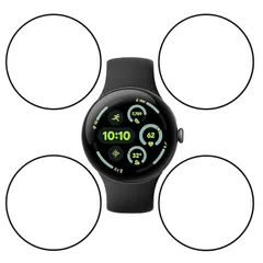 「4枚セット」Google Pixel Watch 3/2/1 41mm 用の フィルム 炭素繊維 3D曲面 スマートウォッチ 保護フィルム 腕時計 Google Pixel Watch3 用の スマートウォッチ保護シール 時計風防フィルム RCH-GPW3-