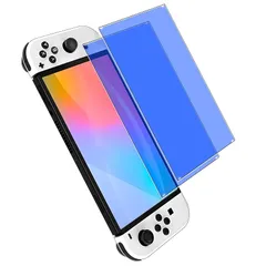 対応 Nintendo Switch 有機ELモデル OLED ガラスフイルム ブルーライトカット 【2枚セット-国産AGC旭硝子 - 高 品質 】 対応 Nintendo Switch OLED フイルム 液晶 保護フィルム 強化ガラス シール さらさら ケ