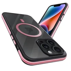 coiwantung iPhone 13 Pro MagSafe ケース 耐衝撃 滑り止め アイフォン 13Pro スマホケース 【新しい衝突防止ストリップ設計】［フォーインワン構造設計］米軍MIL規格 カバー マグセーフ ワイヤレス充電対応 半透明 滑り止め