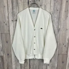 OLD IZOD LACOSTE 80s アイゾッド ラコステ 米国製 USA製 RN 21008 アクリル ニット カーディガン メンズ M サイズ