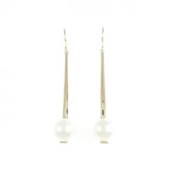 K10YG 淡水パール ピアス 7.7mm