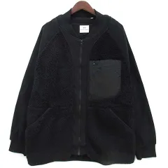 ユニクロ UNIQLO ホワイトマウンテニアリング ボア フリース オーバーサイズ ジャケット ブラック 黒 XL 341-442882