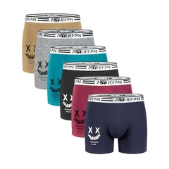 [AIYUEFAN] ボクサーパンツ メンズ 下着 6枚セット、4枚セット 超長綿 男性用下着 3D 立体成型 前閉じ ボクサーブリーフ 吸水速乾 通気性 0