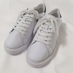 【新品未使用】Lauren Ralph Lauren ローレンラルフローレン スニーカー 24cm ホワイト×ネイビー カウレザー RLLロゴ レディース US7(24.0cm相当)のサムネイル