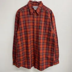 Columbia 長袖シャツ オンブレチェック ブラウン【メンズM】