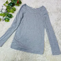 マジェスティックレゴン トップス  長袖　グレー　シンプル　レディース　シャツ　Ｆサイズ