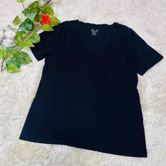 GU ジーユー　Vネック　ブラック　レディース　半袖　　Tシャツ　Mサイズ