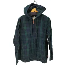 エルエルビーン L.L.Bean Women's Scotch Plaid Flannel Shirt Relaxed Zip Hoodie レディース  1Xのサムネイル