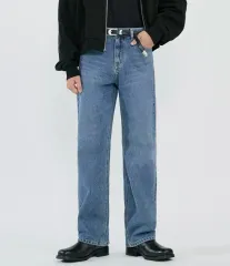 オーダーアーカイブ Minimal wide jeans - ウォッシュドブルー