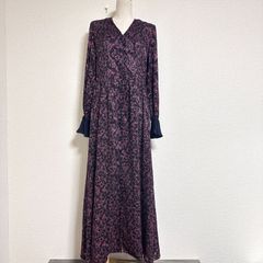 未使用✨ ローラアシュレイ レース襟 ピンタック 花柄ロングシャツ