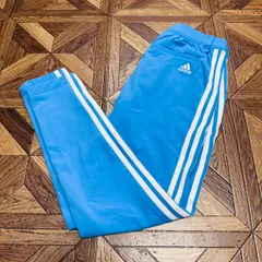adidas　ストレッチパンツ　ジャージ　ズボン　水色　サイズ　OT　レディース