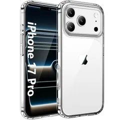 DIFAYA 対応 iPhone17 Pro ケース クリア iPhone 17 Pro 透明ケース MIL規格 耐衝撃 『黄変防止 ワイヤレス充電対応』 『スレ傷防止 滑り止め 軽い ストラップホール付き 落下防止 レンズ保護』 『PC背面 + TPUバンパ