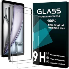 対応 iPad Air 11 M3 第7世代 2025用/ipad air11インチ M2 2024 ガラスフィルム ガイド枠付き 【2枚セット-日本旭硝子素材】対応 iPad AIR 第6/7世代 保護フィルム 強化ガラス スマートタブレット 液晶保護フィル