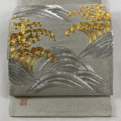 【珍品】 額　『十二代 藤林徳扇 新世紀双鶴』　西陣織　着物　金糸　プラチナ糸 珍品】 額 『十二代 藤林徳扇 新世紀双鶴』 西陣織 着物 金糸 プラチナ