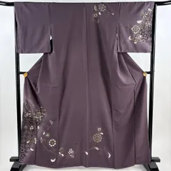 正絹　とても上質な訪問着　落款　くすみ紫　袷 楽天市場】【レンタル】訪問着セット 付下げ 東レシルック 155cm