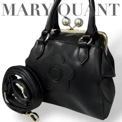 ☆★MARY QUANT  マリークワント★ハンドバッグ　ショルダーバッグ　2way　がま口　斜め掛け　ブラック★　♯2122