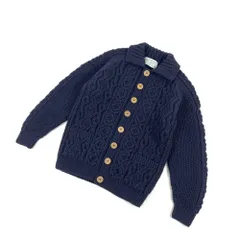 STRATHTAY　BY　INVERALLAN　ストラステイ　インバーアラン　アランニットセーター　ハンドニットカーディガン　ケーブルニットカーディガン　ネイビーのサムネイル