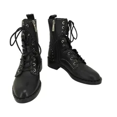 ザラ ZARA スタッズ 厚底 レースアップブーツ レディース JPN：23 