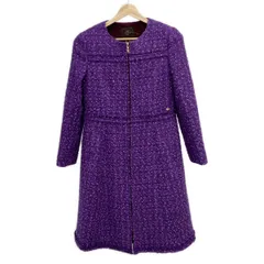 TOCCA(トッカ) コート サイズ2 S レディース美品  - パープル 長袖/ツイード/冬/秋