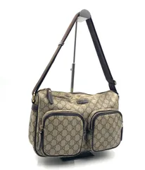 GUCCI  グッチ　GGスプリーム　カメラバッグ　ショルダーバッグ　斜めがけ　クロスボディ　肩がけ　コーティングキャンバス　グレージュ　イタリア製　刻印あり　246881 002123 ラグジュアリー　高級　ハイブランド　機能的