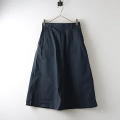 2023AW エムエイチエル MHL マーガレットハウエル MARGARET HOWELL VINTAGE COTTON PLAINWEAVE スカート 1‖ネイビー【2400014696691】