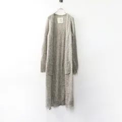 オメカシ Omekashi ウールモヘヤ混 ニットロングカーディガン グレージュ┃ハオリ 羽織 ローブ ガウン【2400014691498】のサムネイル